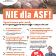 Plakat pt. "NIE dla ASF"