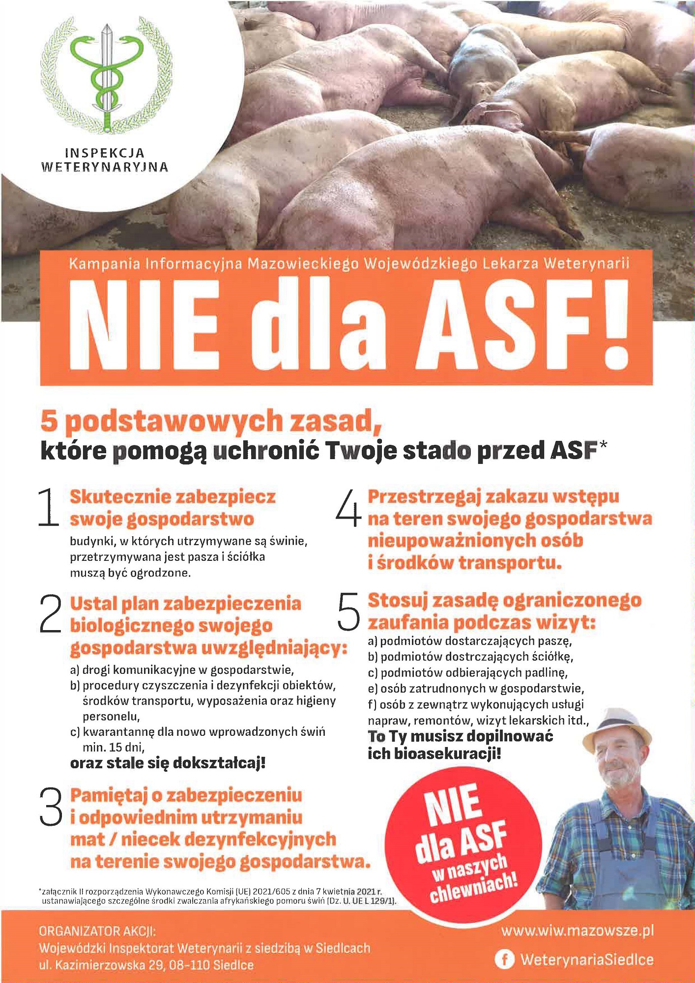 Plakat pt. "NIE dla ASF"