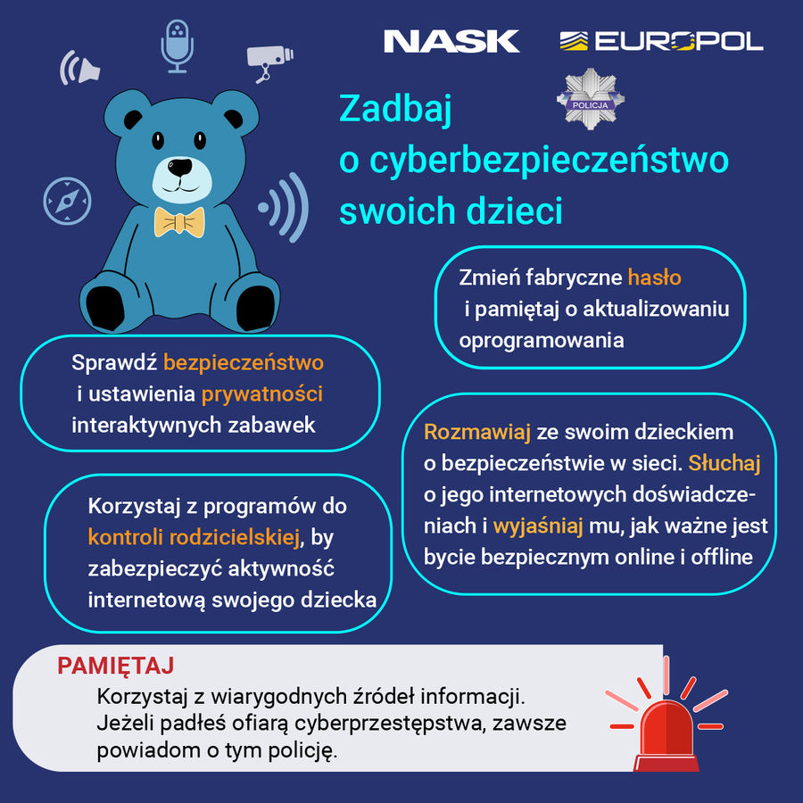 Plakat nt. cyberbezpieczeństwa dzieci