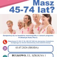 Plakat "Bezpłatna Mammografia"